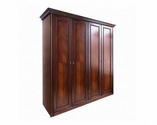 Шкаф 4-х дверный Палермо  Т-754Д | Цвет: Орех