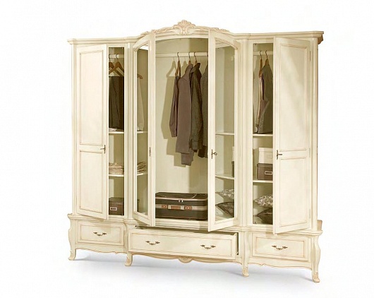 Шкаф 4-х дверный Аркад | Цвет: Слоновая кость