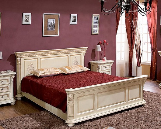 Кровать 140*200 Венеция Люкс | Цвет: Слоновая кость