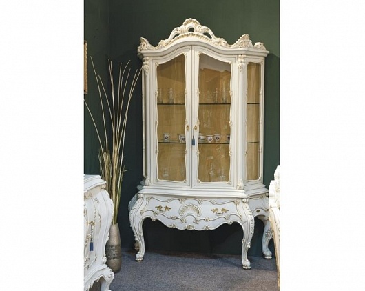 Витрина 2-х дверная Клеопатра Люкс | Цвет: Белый