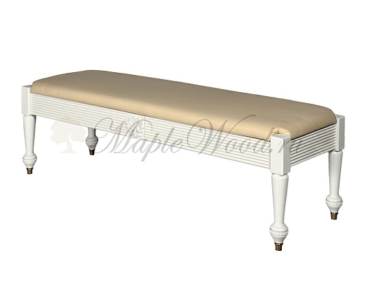 Банкетка Бурбон BJ903 | Натуральная кожа | Цвет: Avorio Consumato