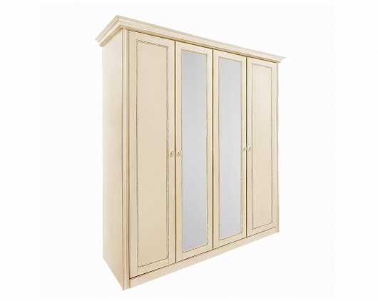 Шкаф 4-х дверный Палермо Т-754 | Слоновая кость