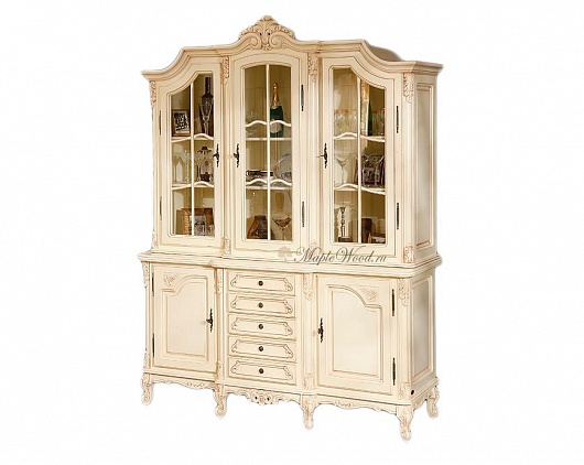 Витрина 3-х дверная Роял | Цвет: Слоновая кость