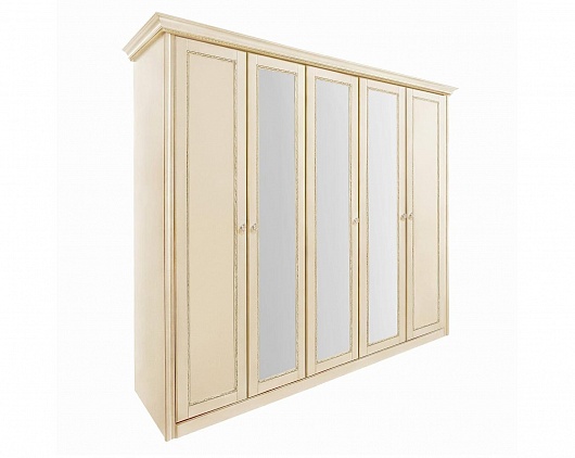 Шкаф 5-ти дверный Палермо Т-755 | Цвет: Слоновая кость