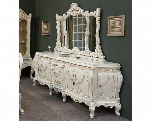 Зеркало Клеопатра Люкс | Цвет: Белый