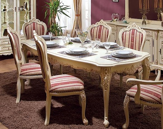 Обеденный стол Клеопатра | Цвет: Слоновая кость