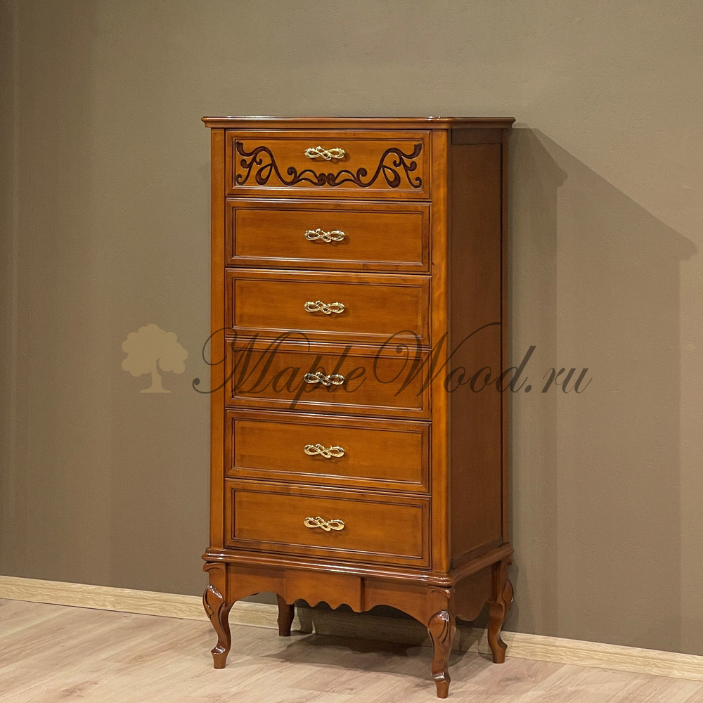 Румынский высокий комод М207 Маттео - купить в Maple Wood