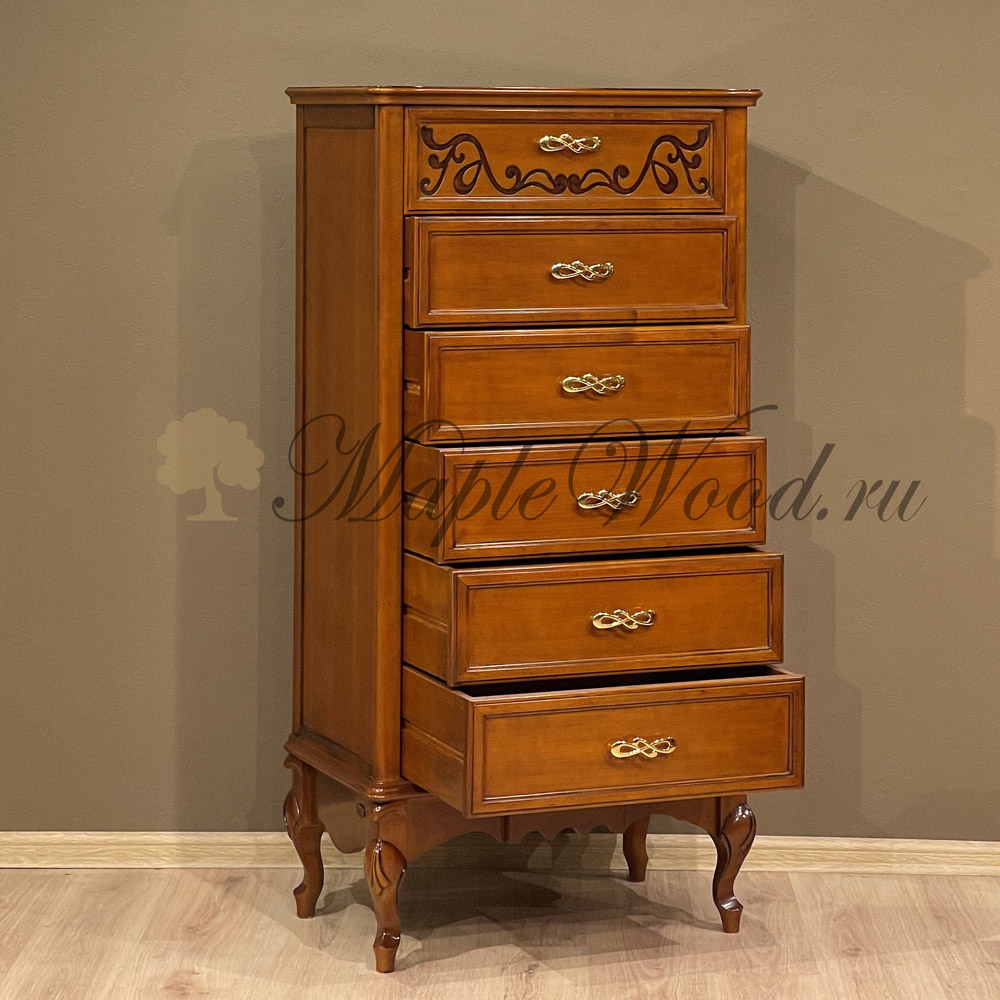 Румынский высокий комод М207 Маттео - купить в Maple Wood