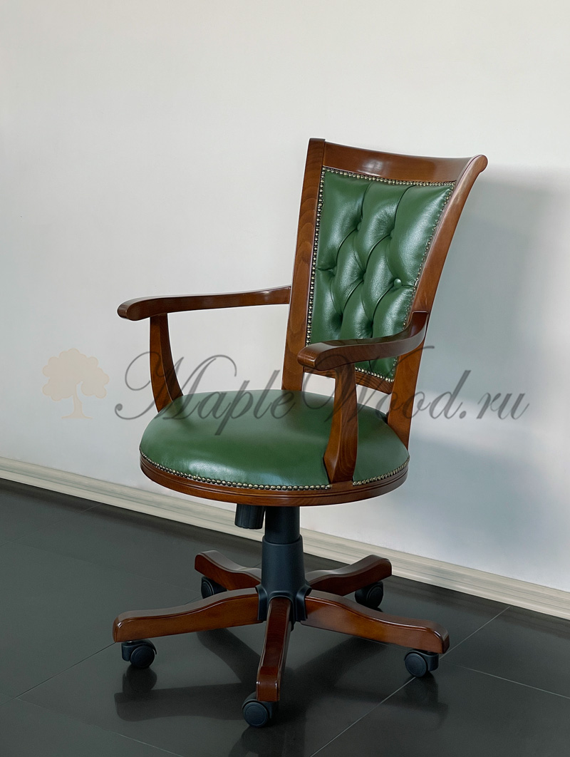 Кресло для кабинета Swivel Armchair | Кожа - купить в Maple Wood