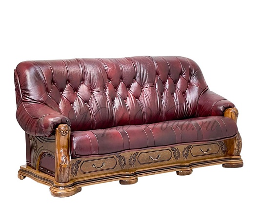 Диван Верден | Раскладной механизм | Натуральная кожа