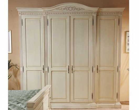 Шкаф 4-х дверный Венеция | Цвет: Слоновая кость