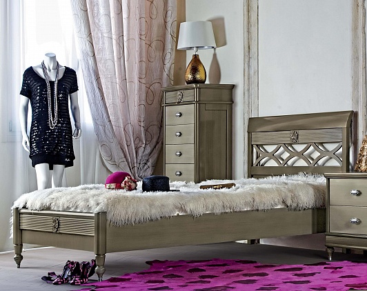 Кровать 120*200 Бурбон BJ844_1 | Цвет: Grigio Beige