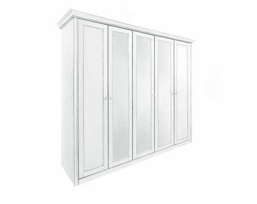 Шкаф 5-ти дверный Палермо Т-755 | Цвет: Белый
