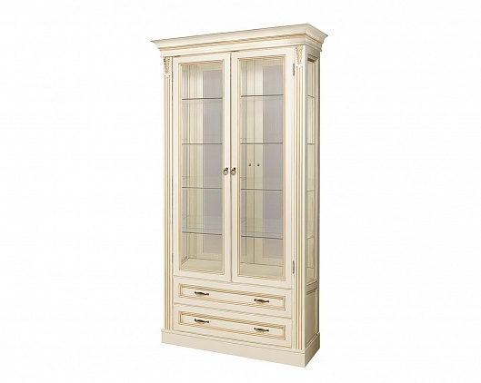 Витрина 2-х дверная Палермо Т-702 | Слоновая кость